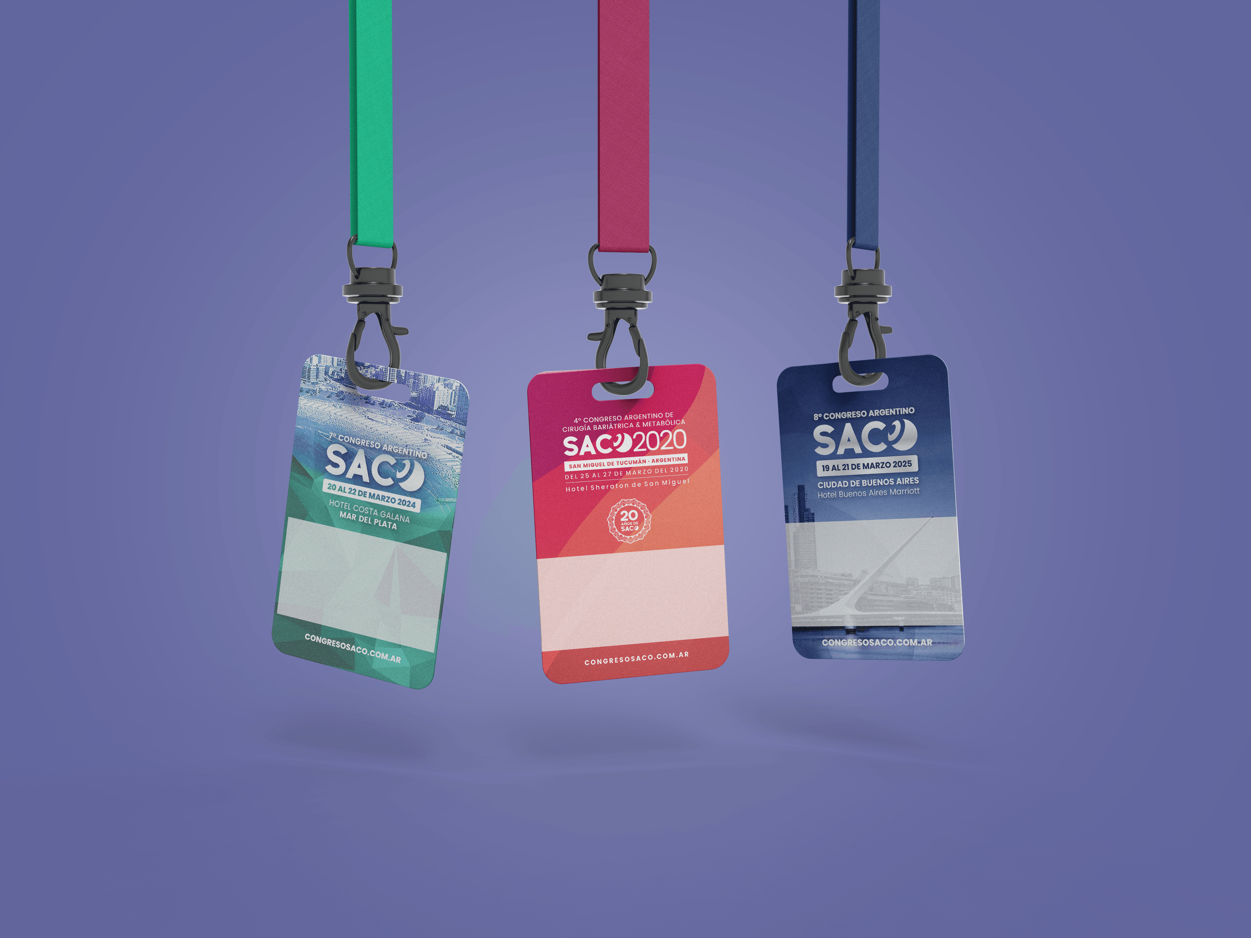 Credenciales 3 tipos de credenciales para el congreso SACO
